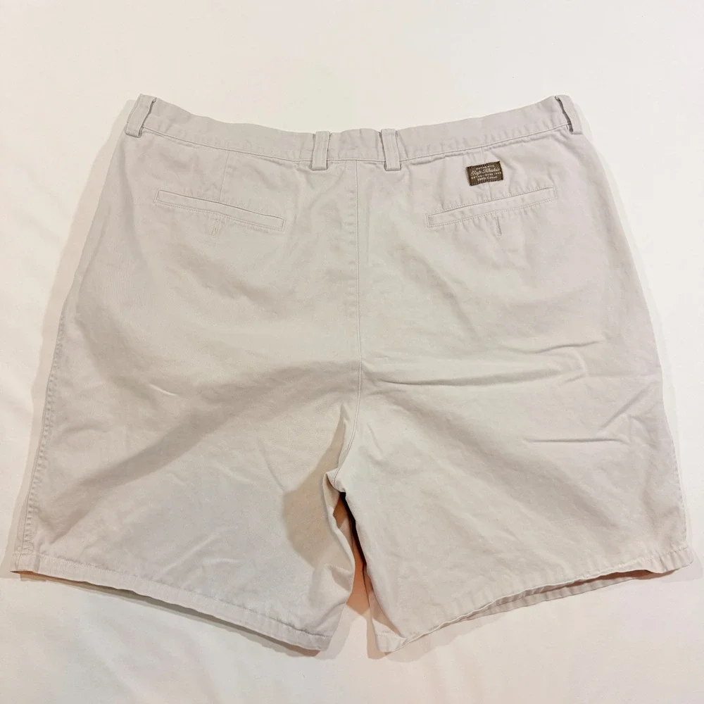 Gap Khakis Shorts Mens 40 Tan Good Relaxed Fit Pleated Cotton Vintage 90s Y2K